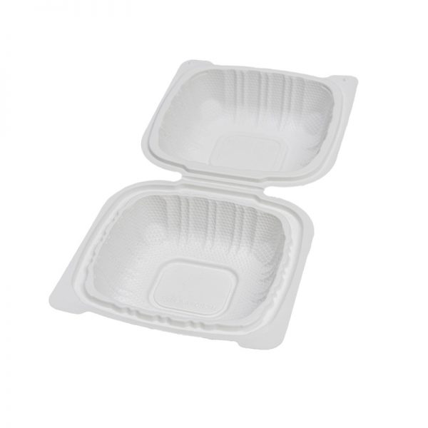 Recyclable 6x6x3" Sandwich PP Hinged Clamshell, 250pcs