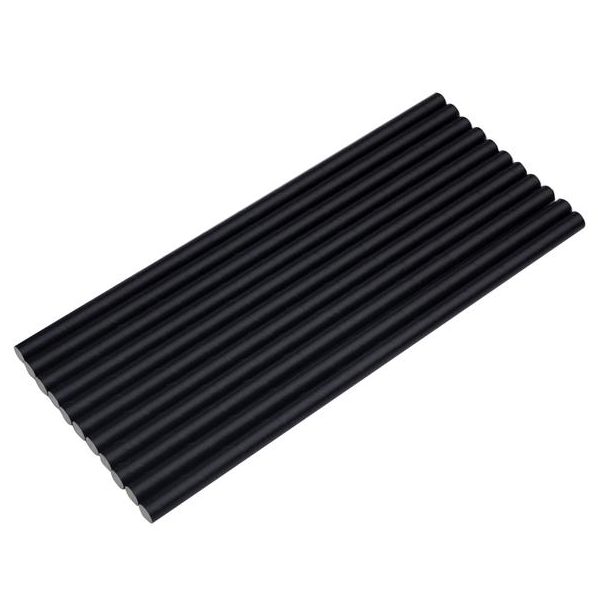 Eco-Packaging 8" Paper Straw Black, 300pcs
