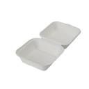 Eco-Packaging Sugarcane Clamshell 6x6x3" Kraft, 500pcs