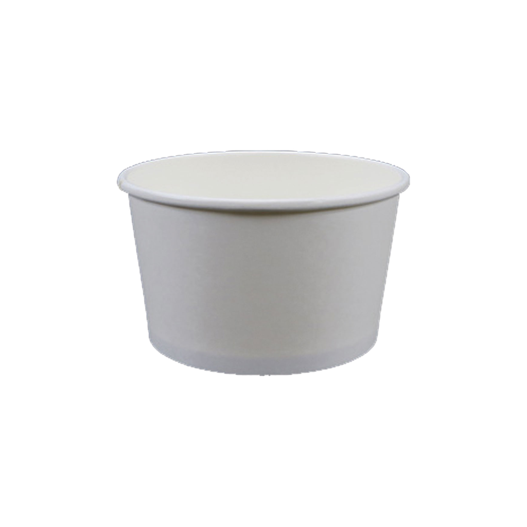 Recyclable 4oz PE Lined Paper Soup Bowl White, 1000pcs