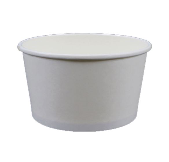Recyclable C-Pac 12oz PE Lined Paper Bowl White, 500pcs