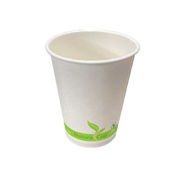 Compostable NatureCup 12oz PLA Single Wall Paper Cup, 1000pcs