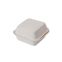 Compostable Eco-Packaging Sugarcane Clamshell 6x6x3" Kraft, 500pcs