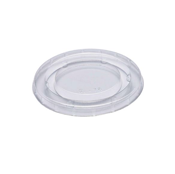 Compostable NatureTainer Lid for 2oz PLA Portion Cup Clear, 2000/pcs