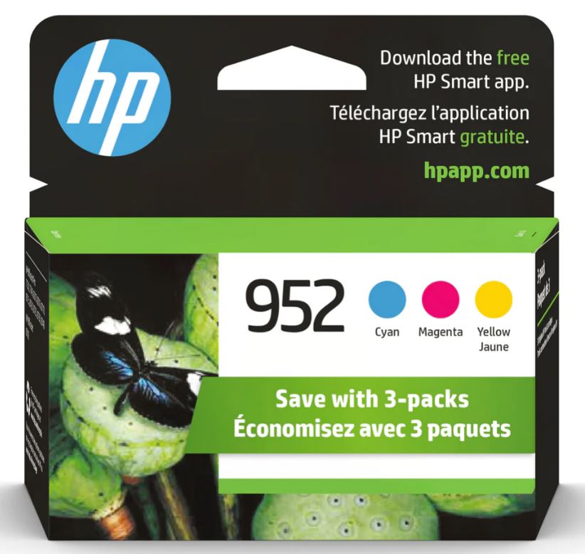 HP 952 Cyan, Magenta, Yellow Ink Cartridges (3-pack)