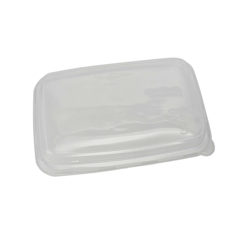 Recyclable Eco-Packaging PP Lid for 58oz Sugarcane Tray, 300/cs
