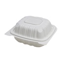 Recyclable C-Pac PP Hinged Sandwich Clamshell 6x6x3" Matte, 250pcs