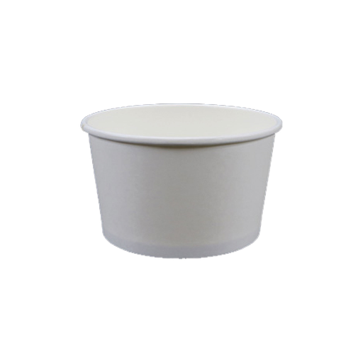 [80240] Recyclable 4oz PE Lined Paper Soup Bowl White, 1000pcs
