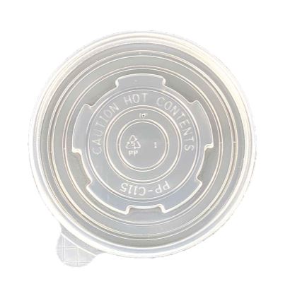[80252L] Recyclable C-Pac PP Plastic Vented Lid for 12-32oz Bowl, 500pcs