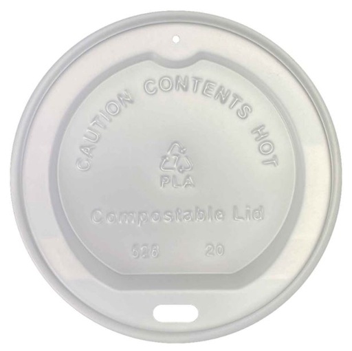 [80712CP] Compostable NatureCup CPLA Dome Lid for 10-24oz Cup White, 1000pcs
