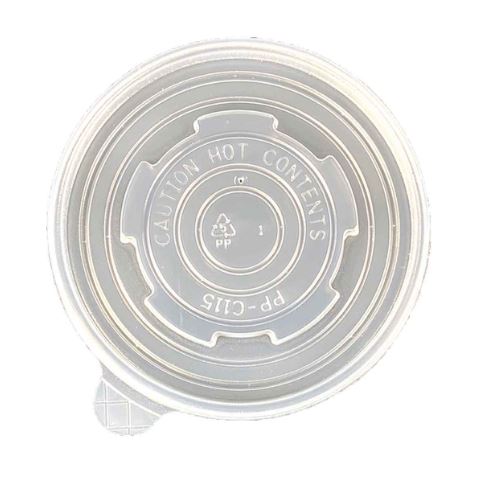 [80251L] Recyclable C-Pac PP Vented Lid 90mm for 5/8/10oz Paper Bowls, 1000pcs