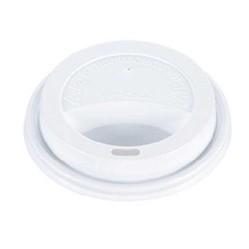 [80712] Recyclable C-Pac PP Plastic Dome Lid for 10-24oz Cup White, 1000pcs