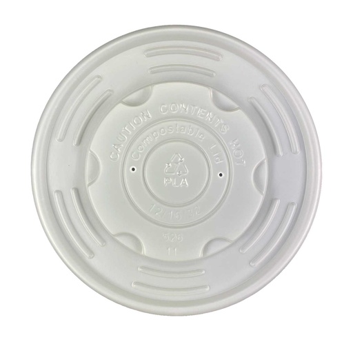 [80251LCP] Compostable NatureBowl CPLA Vented Lid for 8oz Paper Bowls, 1000pcs