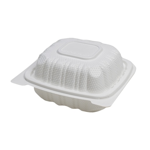 [TT-DL-ML61] Recyclable C-Pac PP Hinged Sandwich Clamshell 6x6x3" Matte, 250pcs